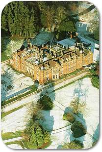 [Photo of Keele Hall from the air]